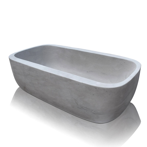Rectangular Grey sandstone bathtub